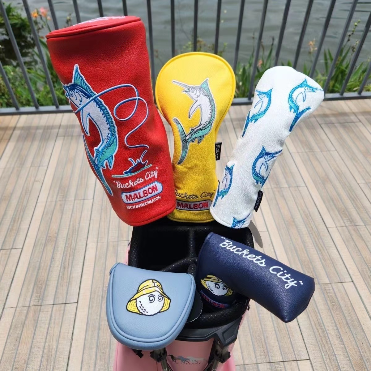 Bild von Malbon Golf Club Headcovers Driver Fairway Woods Hybrid Putter Head Covers #2638