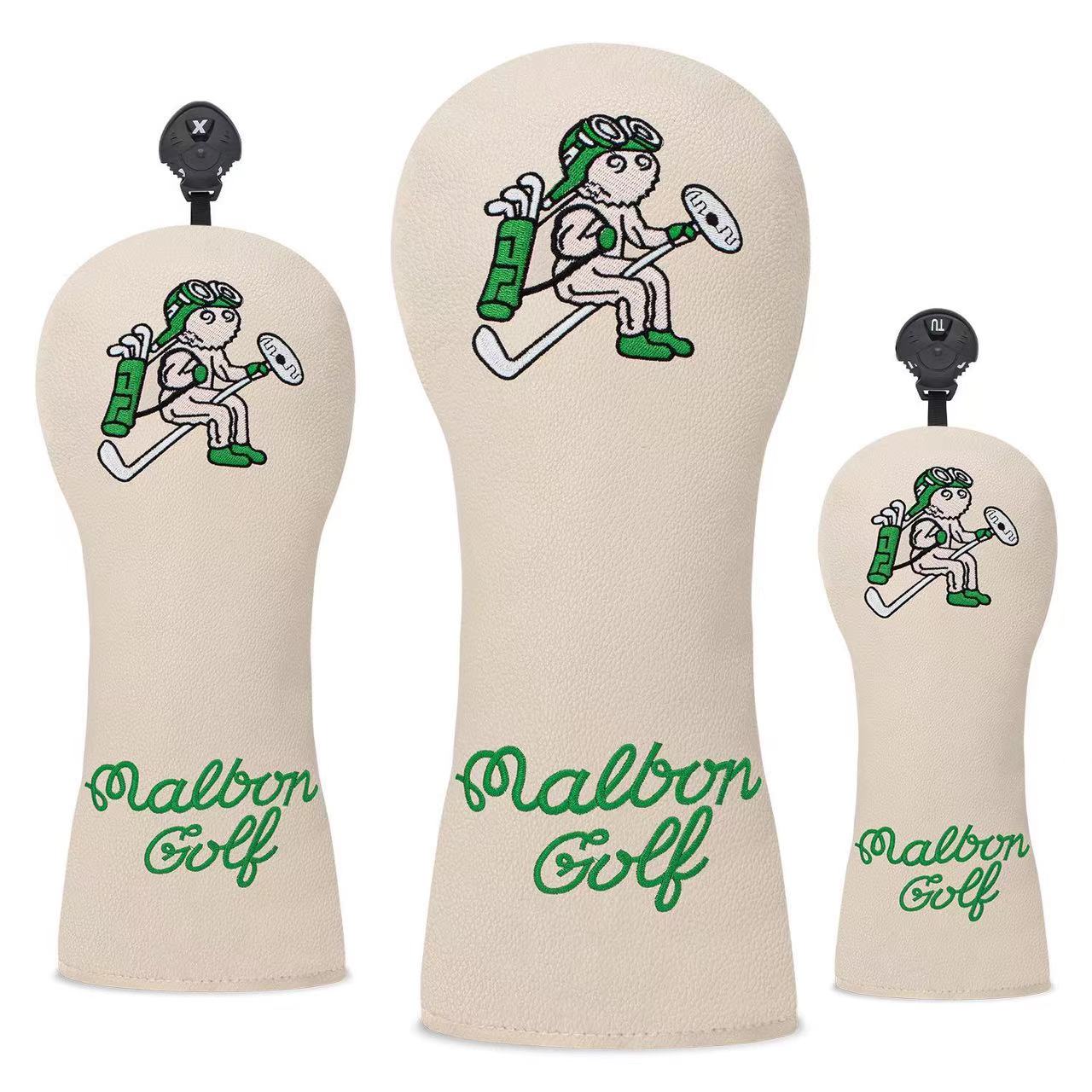 Bild von 	Malbon Golf Club Headcovers Driver Fairway Woods Hybrid Putter Head Covers #2641