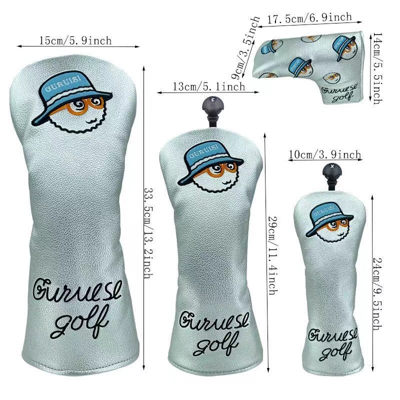Bild von Malbon Golf Green Headcover 3pcs Set Driver Fairway UT Club Unique Design New #2644