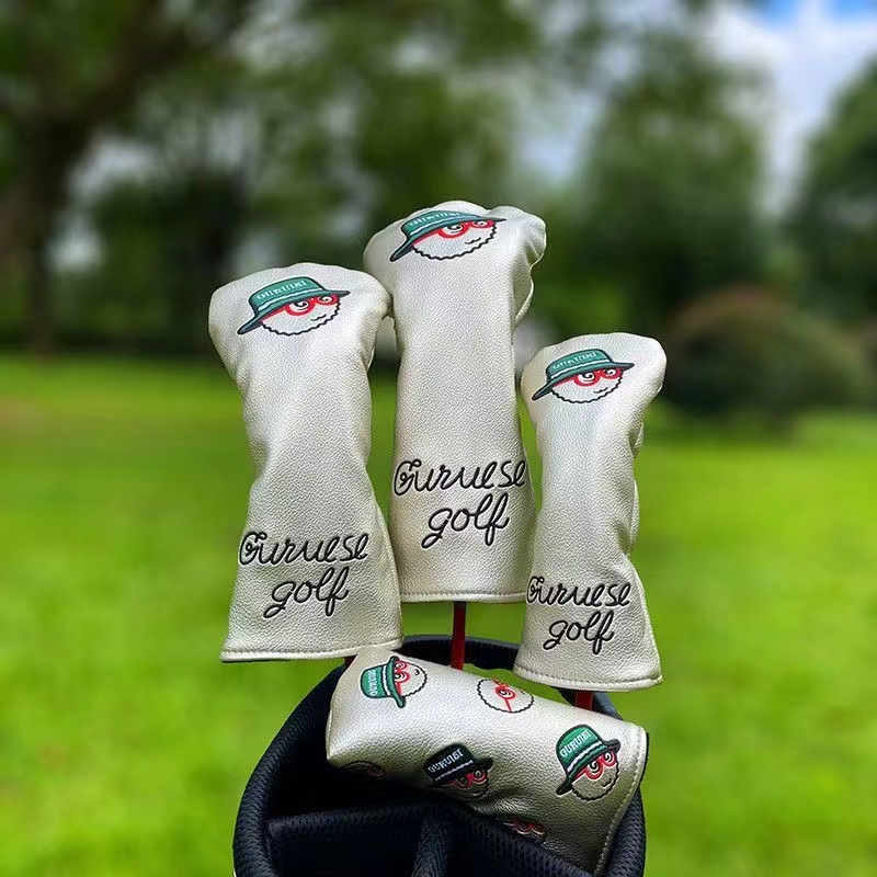 Bild von Malbon Golf Green Headcover 3pcs Set Driver Fairway UT Club Unique Design New #2645
